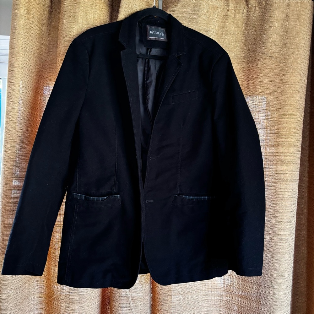 Xiu Xian xi‎ 2 button single breasted cotton light weight Blazer size Large